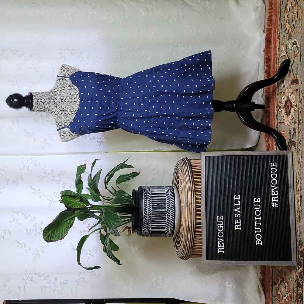 🌻Blue Polkadot Sundress